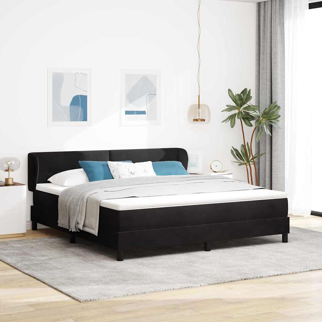 Cama tipo Box Spring Azul oscuro 100 x 200 cm Terciopelo