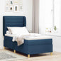 Cama com Base e Colchão Cinzento Escuro 90x190 cm de Tecido