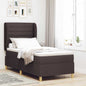 Cama com Base e Colchão Cinzento Escuro 90x190 cm de Tecido