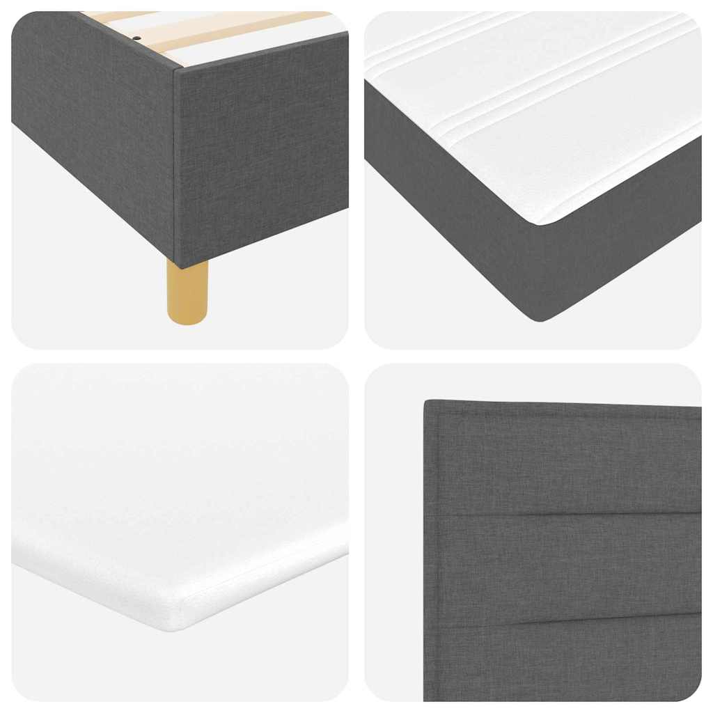 Cama con Somier y Colchón Gris Oscuro 90x190 cm de Tela tela