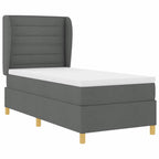 Cama con Somier y Colchón Gris Oscuro 90x190 cm de Tela tela