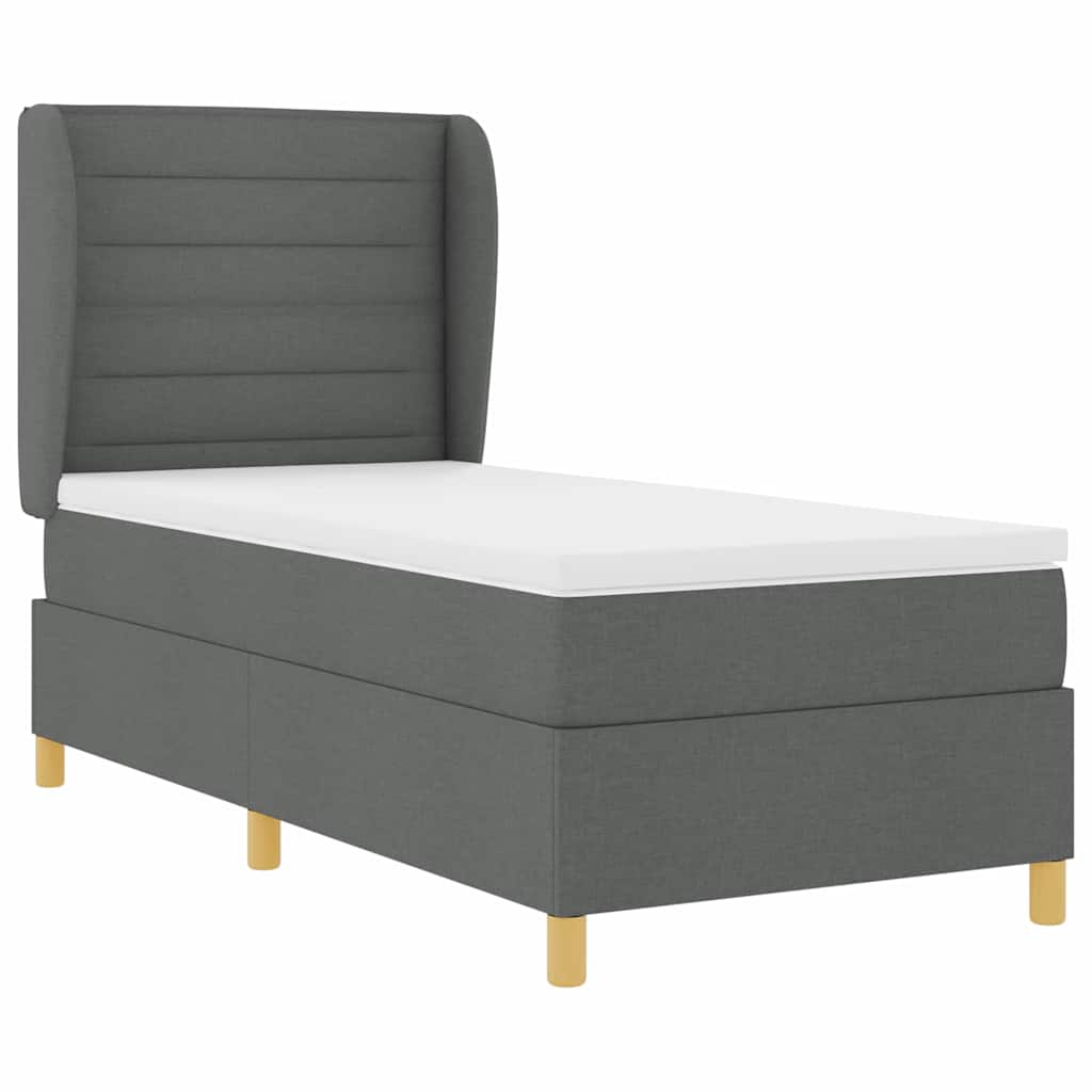 Cama con Somier y Colchón Gris Oscuro 90x190 cm de Tela tela