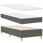 Cama con Somier y Colchón Gris Oscuro 90x190 cm de Tela tela