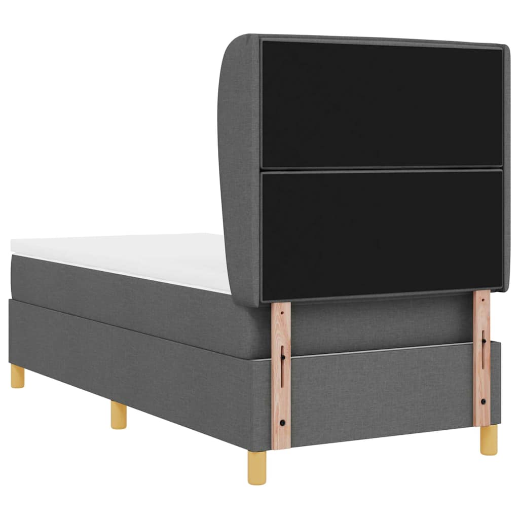Cama con Somier y Colchón Gris Oscuro 90x190 cm de Tela tela