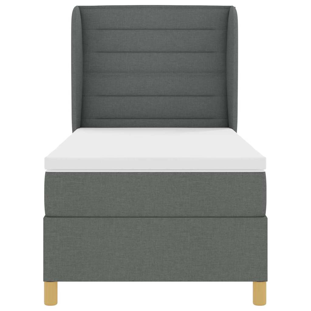 Cama con Somier y Colchón Gris Oscuro 90x190 cm de Tela tela