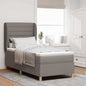 Cama com Base e Colchão Cinzento Escuro 90x190 cm de Tecido