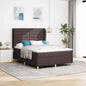 Cama com Base e Colchão Cinzento Escuro 90x190 cm de Tecido