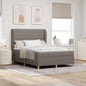 Cama com Base e Colchão Cinzento Escuro 90x190 cm de Tecido
