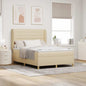 Cama com Base e Colchão Cinzento Escuro 90x190 cm de Tecido