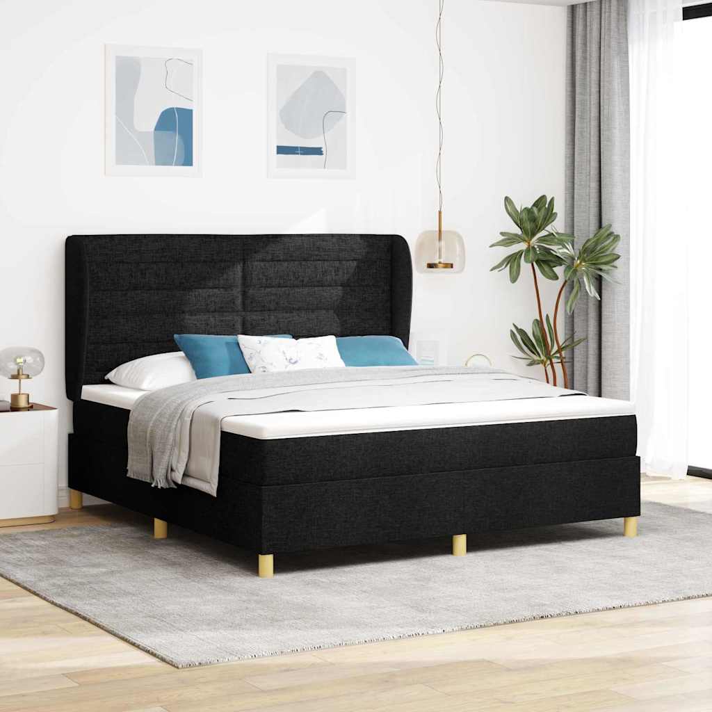 Cama com Base e Colchão Cinzento Escuro 90x190 cm de Tecido