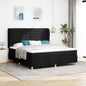 Cama com Base e Colchão Cinzento Escuro 90x190 cm de Tecido