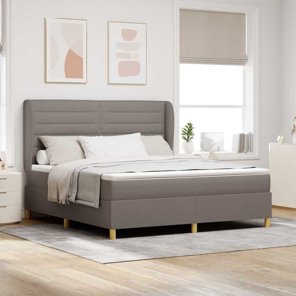 Cama com Base e Colchão Cinzento Escuro 90x190 cm de Tecido
