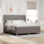 Cama com Base e Colchão Cinzento Escuro 90x190 cm de Tecido