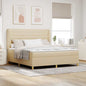 Cama com Base e Colchão Cinzento Escuro 90x190 cm de Tecido