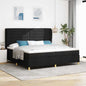 Cama com Base e Colchão Cinzento Escuro 90x190 cm de Tecido