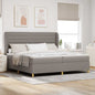 Cama com Base e Colchão Cinzento Escuro 90x190 cm de Tecido