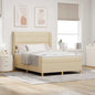Cama com Base e Colchão Cinzento Escuro 90x190 cm de Tecido
