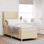 Cama com Base e Colchão Cinzento Escuro 90x190 cm de Tecido