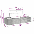 Conjunto de Comedor de Jardín con cojín 5 pcs Beige y gris