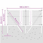 Poste de Valla Gris 10 x 0,4 m (malla de 40 x 40 mm)