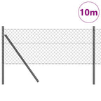 Poste de Valla Gris 10 x 0,4 m (malla de 40 x 40 mm)