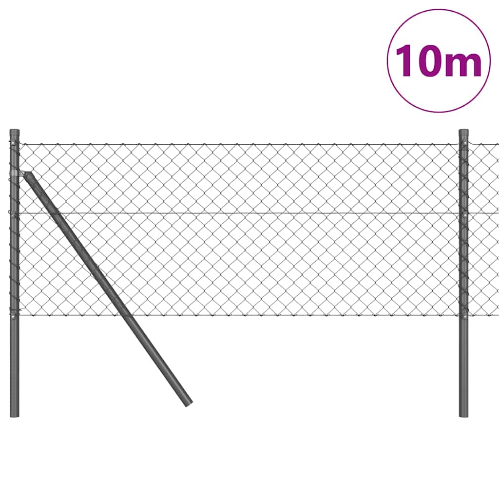 Poste de Valla Gris 10 x 0,4 m (malla de 40 x 40 mm)