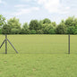 Reja con postes Verde 1.2 x 10 m Acero