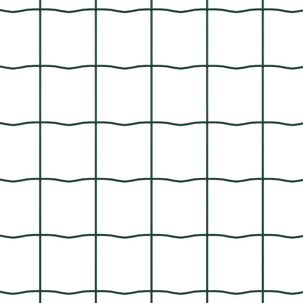 Reja con postes Verde 1.2 x 10 m Acero