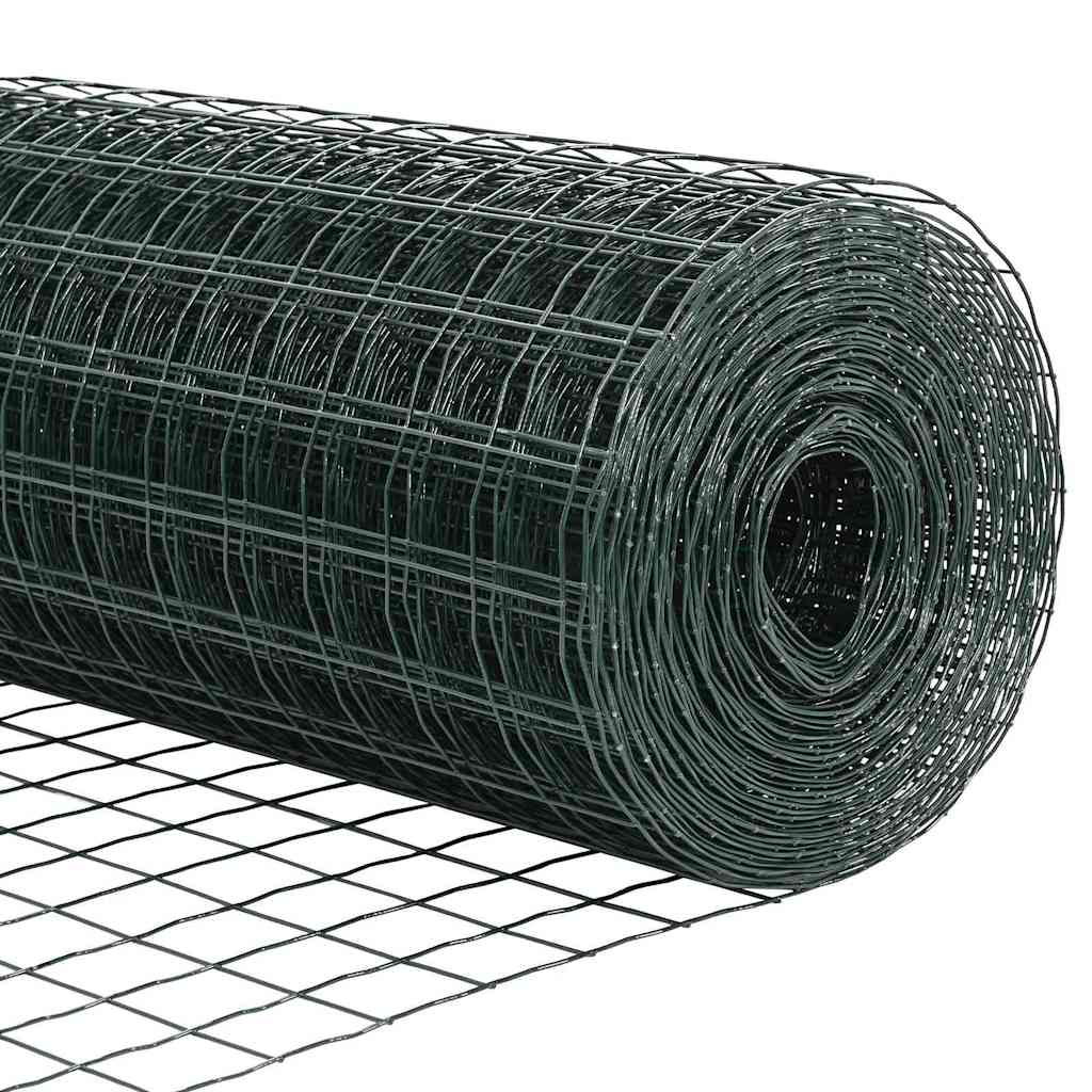 Reja con postes Verde 1.2 x 10 m Acero