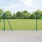 Reja con postes Verde 1.2 x 10 m Acero