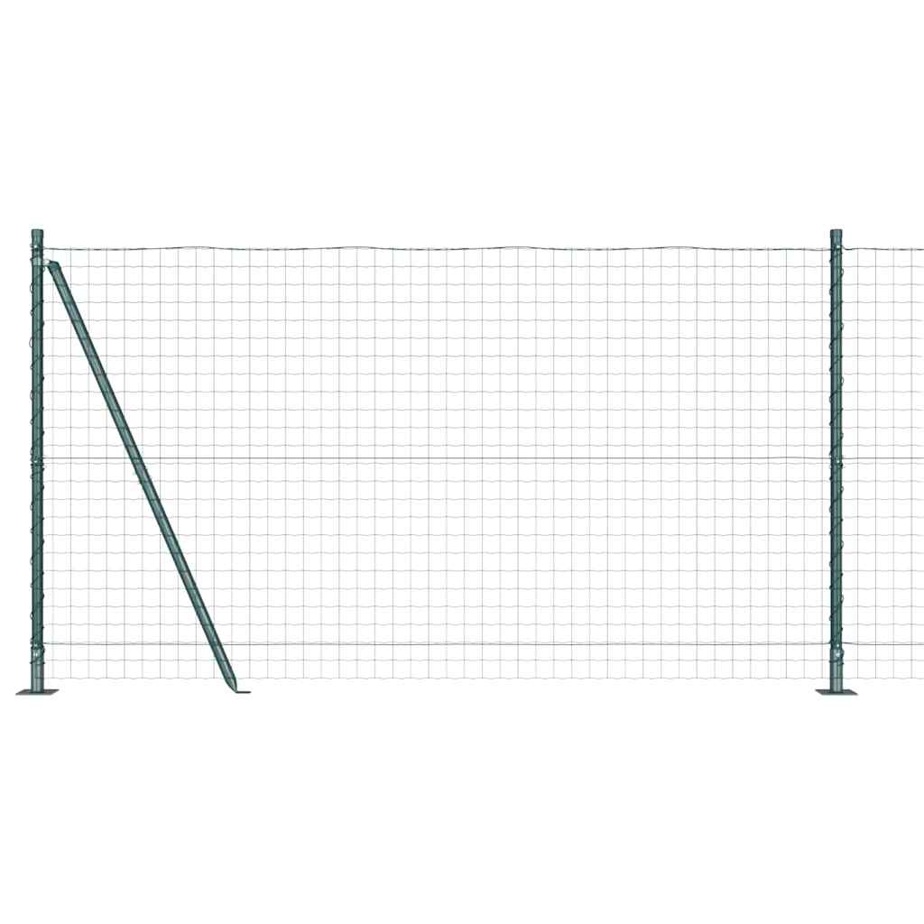 Reja con postes Verde 1.2 x 10 m Acero
