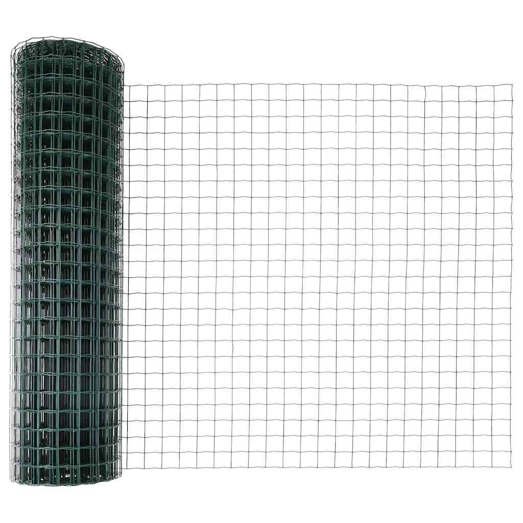 Reja con postes Verde 1.2 x 10 m Acero