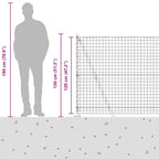 Reja con postes Verde 1.2 x 10 m Acero