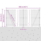 Reja con postes Verde 1.2 x 10 m Acero