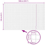 Reja con postes Verde 1.2 x 10 m Acero