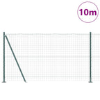 Reja con postes Verde 1.2 x 10 m Acero