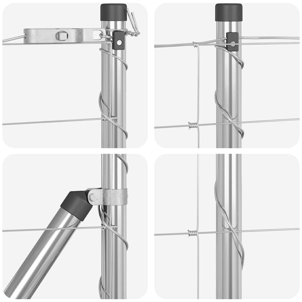 Poste de Valla Galvanizado 100 x 0,8 m Acero