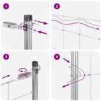 Poste de Valla Galvanizado 100 x 0,8 m Acero