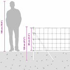 Poste de Valla Galvanizado 100 x 0,8 m Acero