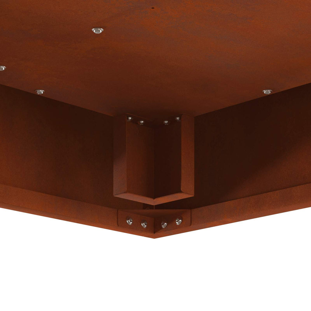 Hoguera Marrón 60 x 60 x 30 cm Acero autopatinable