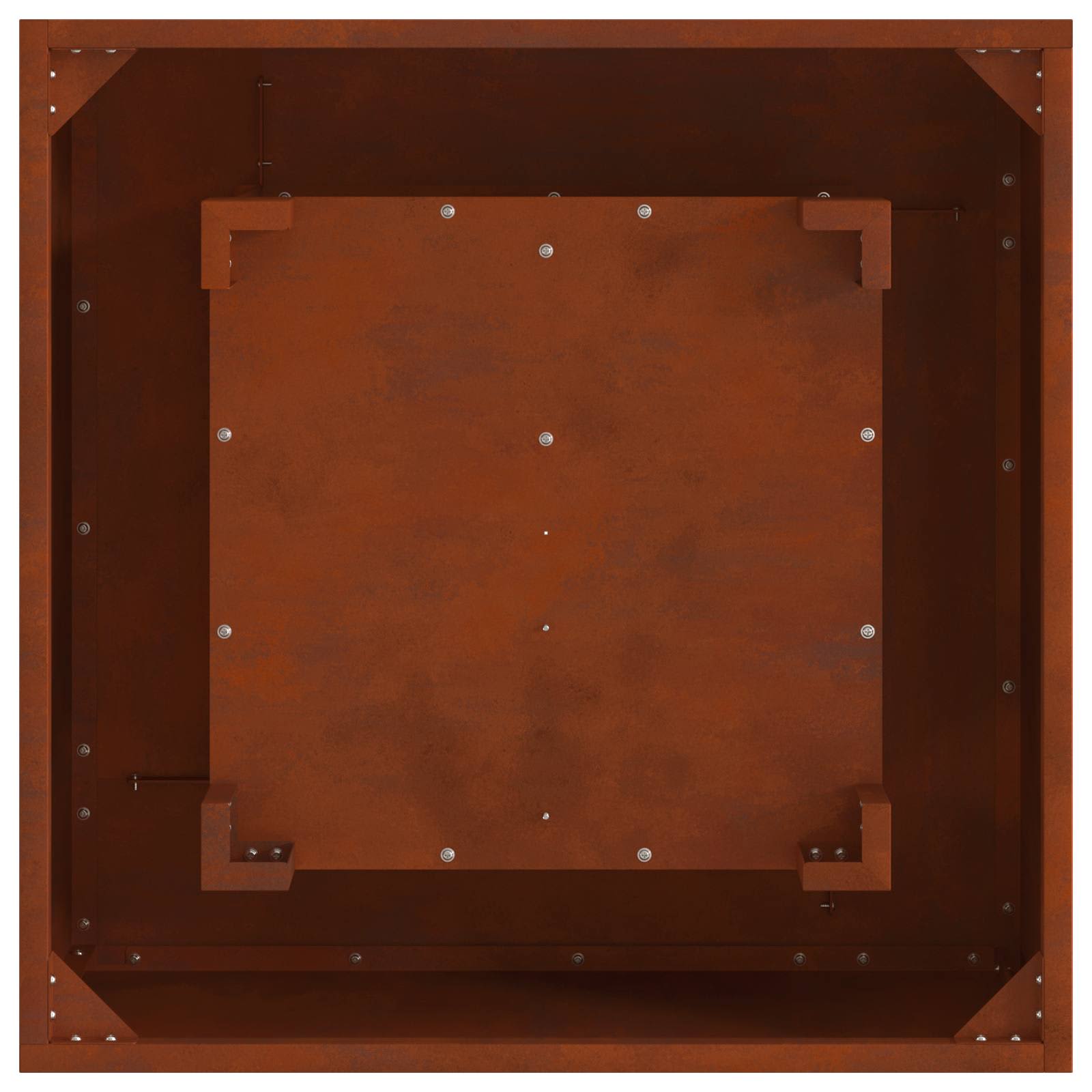 Hoguera Marrón 60 x 60 x 30 cm Acero autopatinable