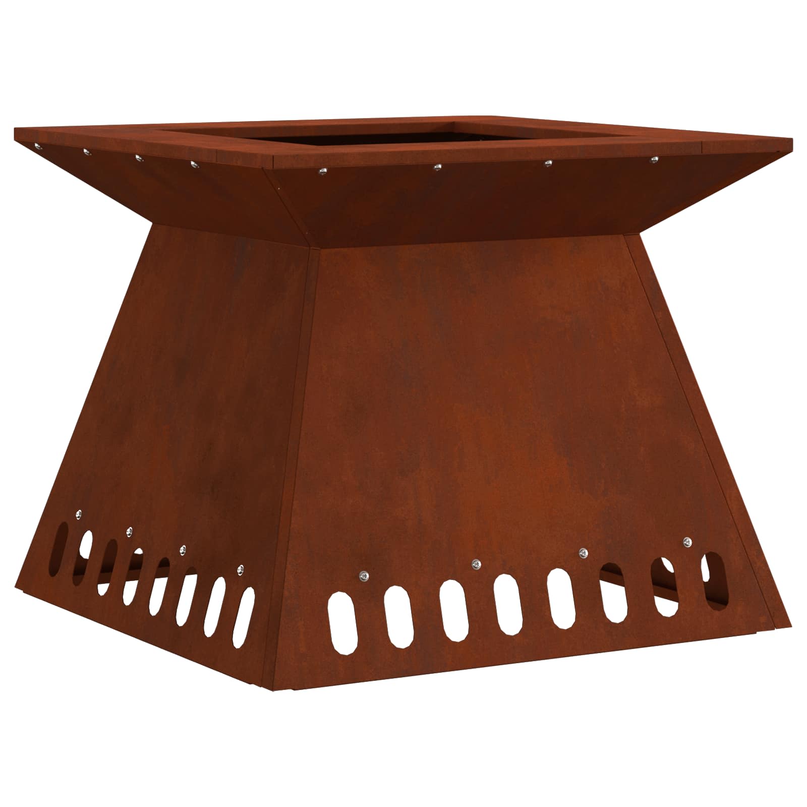 Hoguera Marrón 48 x 48 x 40 cm Acero autopatinable