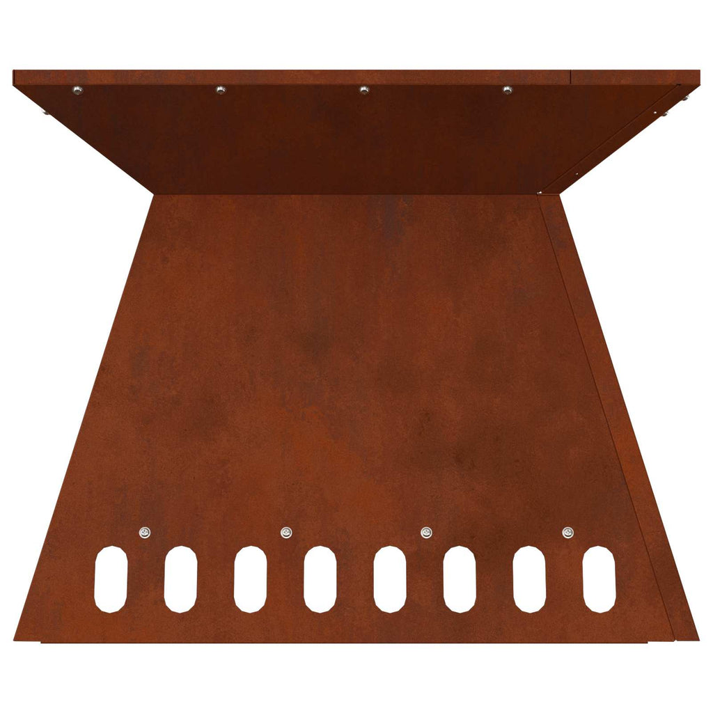 Hoguera Marrón 48 x 48 x 40 cm Acero autopatinable