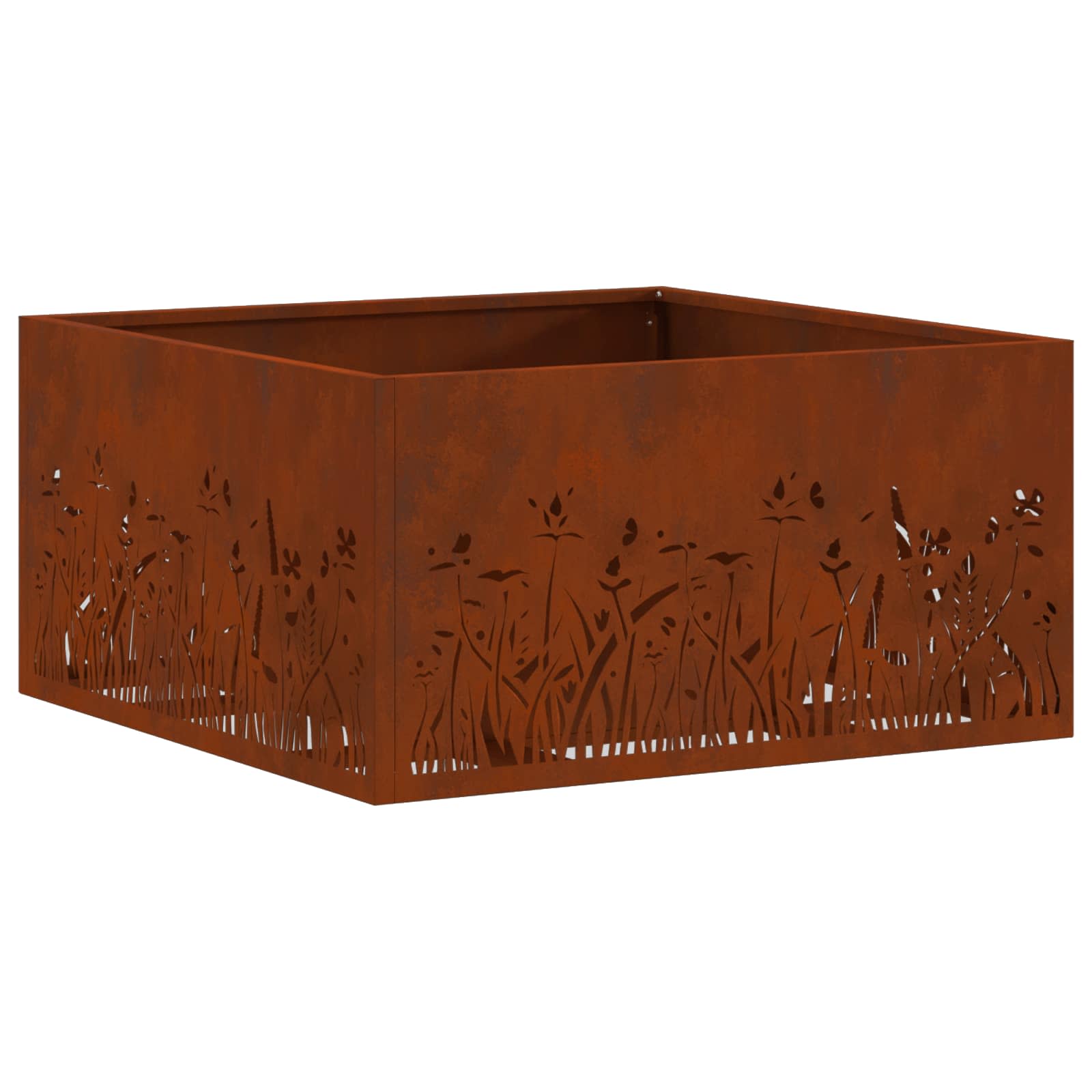 Hoguera Marrón 60 x 60 x 30 cm Acero autopatinable