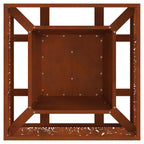 Hoguera Marrón 60 x 60 x 30 cm Acero autopatinable