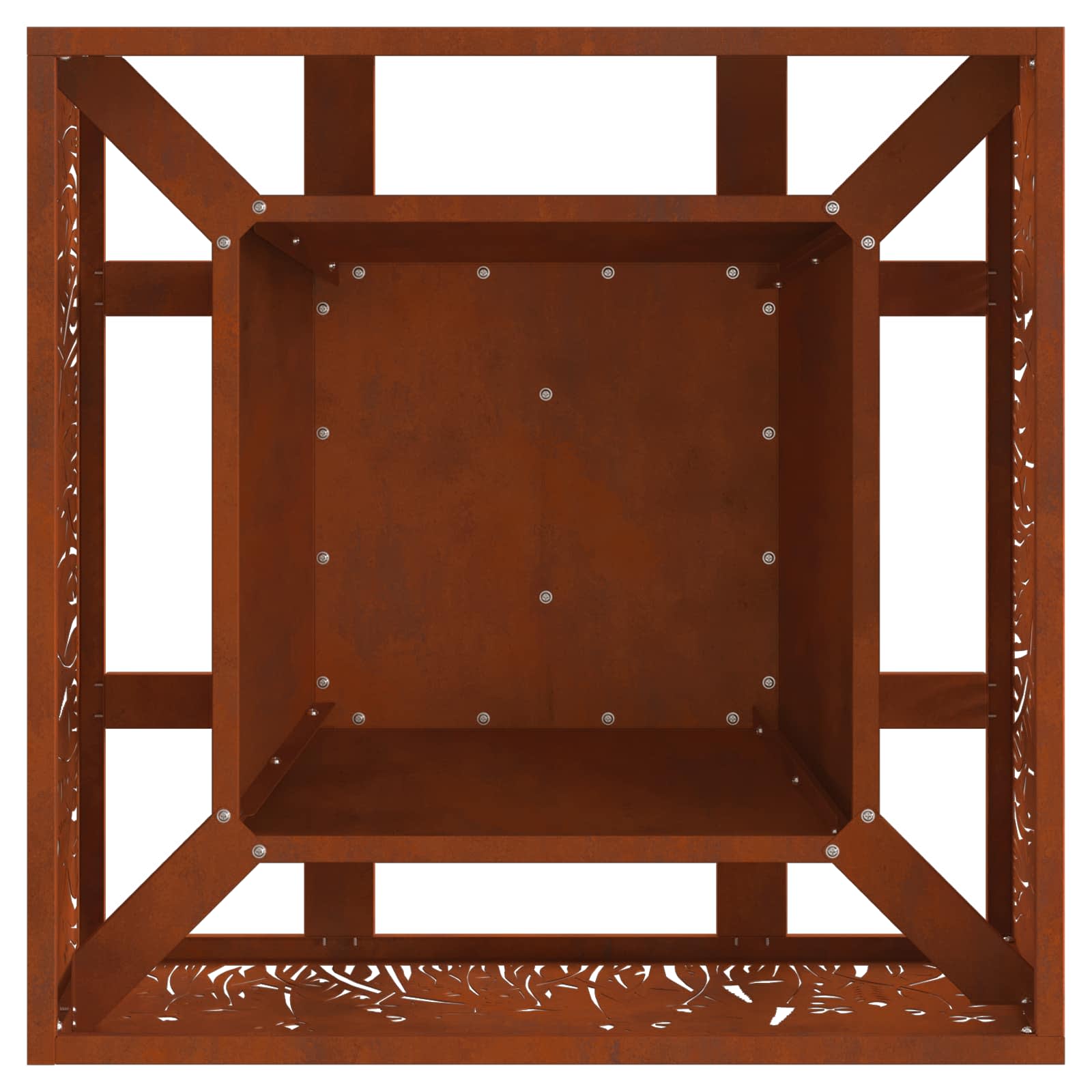 Hoguera Marrón 60 x 60 x 30 cm Acero autopatinable