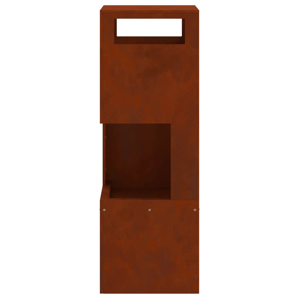 Hoguera Marrón 35 x 35 x 100 cm Acero autopatinable