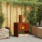 Fogueira Marrom 60 x 40 x 96 cm Aço Cor-de-Ferrugem