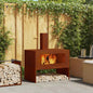 Fogueira Marrom 60 x 40 x 96 cm Aço Cor-de-Ferrugem