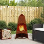 Fogueira Marrom 50 x 50 x 95 cm Aço Corten